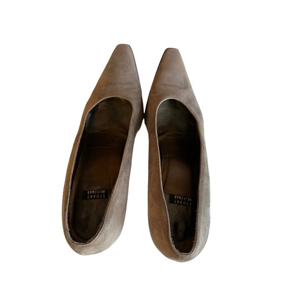 Stuart Weitzman Classic Gray Suede Heels Pumps 8 - Picture 9 of 9